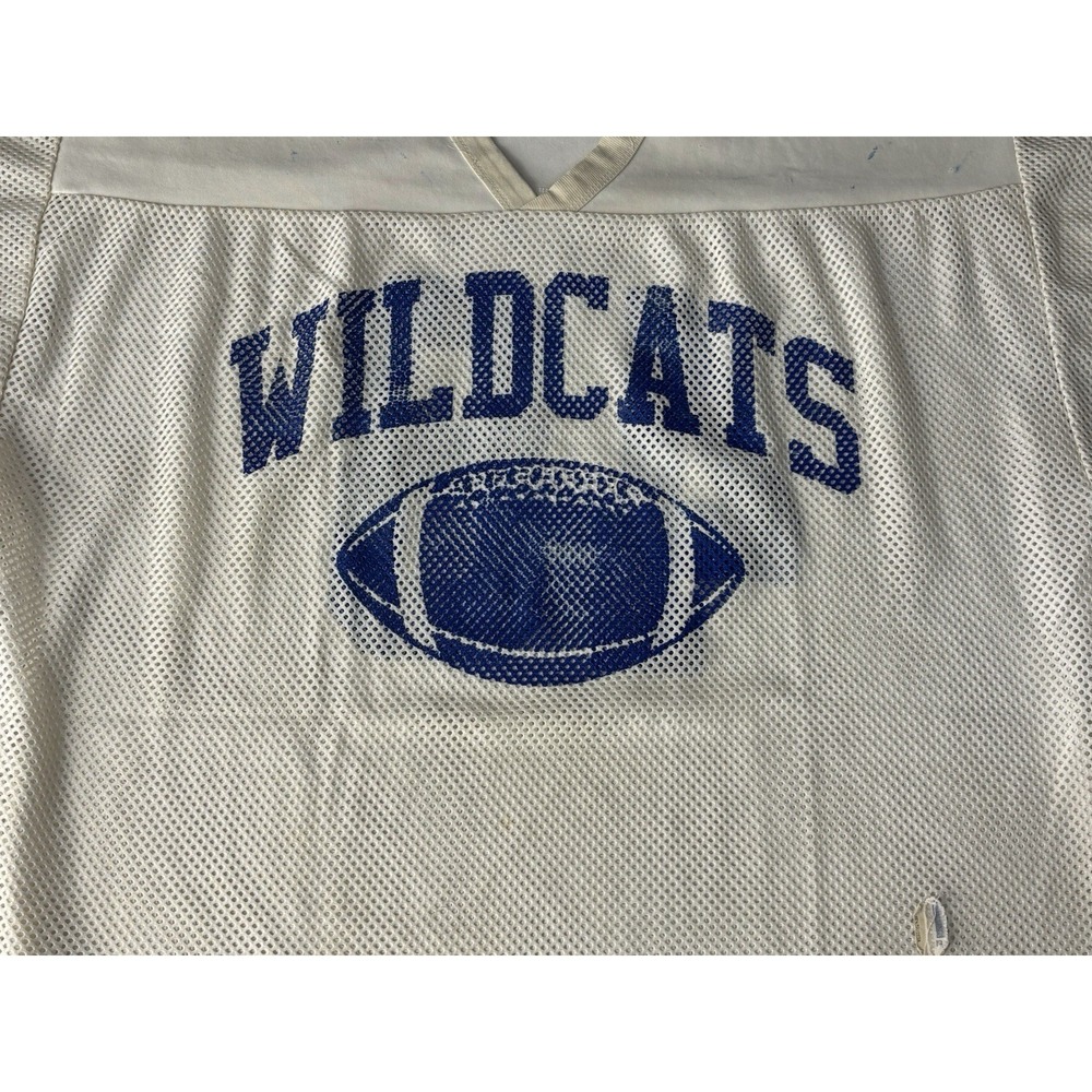 Russell Athletic Football Jersey Wildcats High School Vintage White Y2K XXXL #48